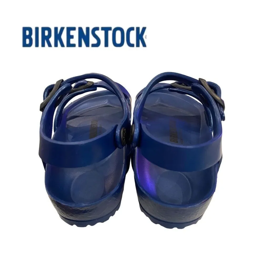 NEW in Box Birkenstock Boys Girls Rio Navy Essentials EVA Sandals 11 29